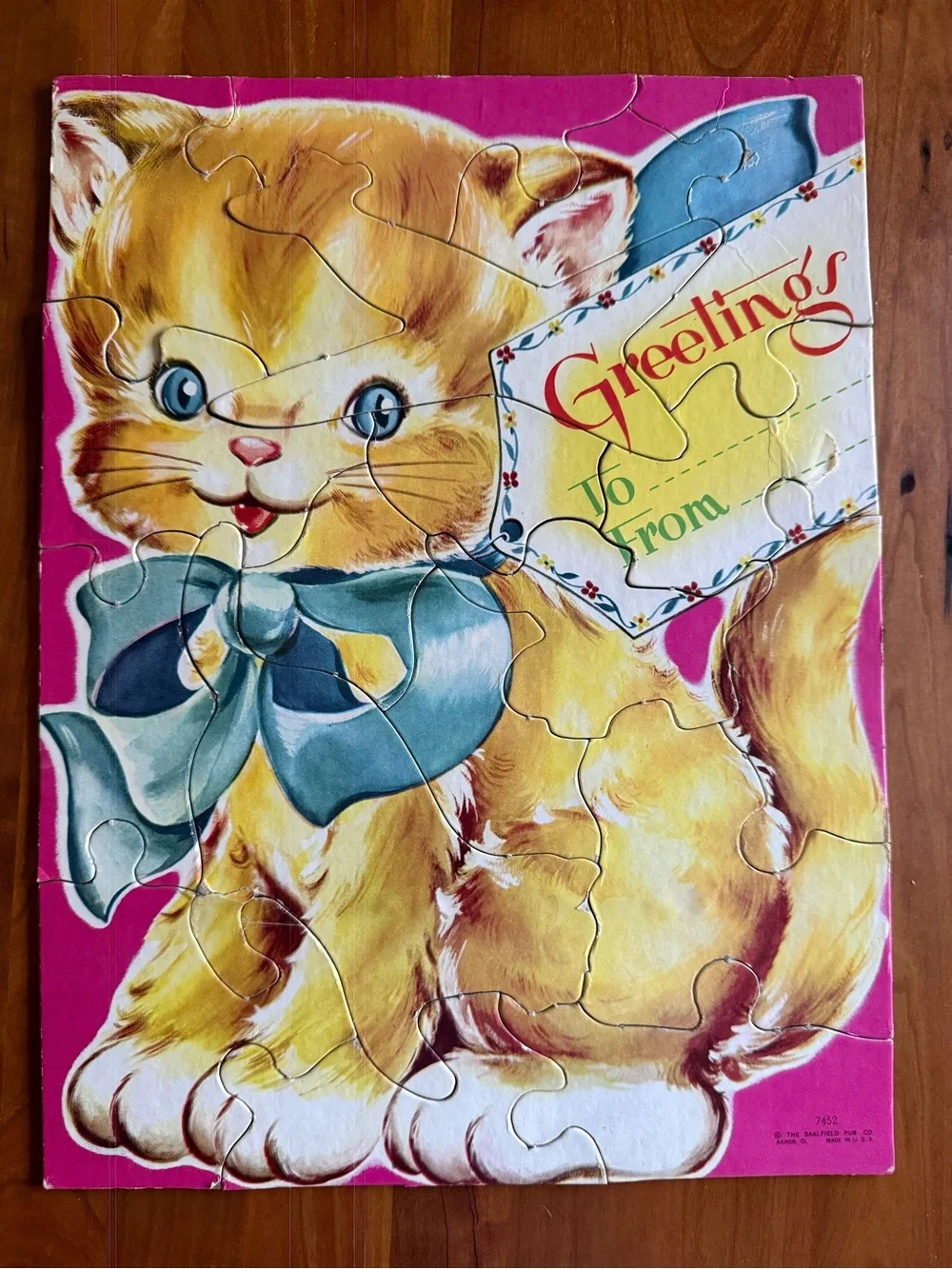 Vintage Preschool Picture Puzzles - 6 Easy Interlocking Puzzles